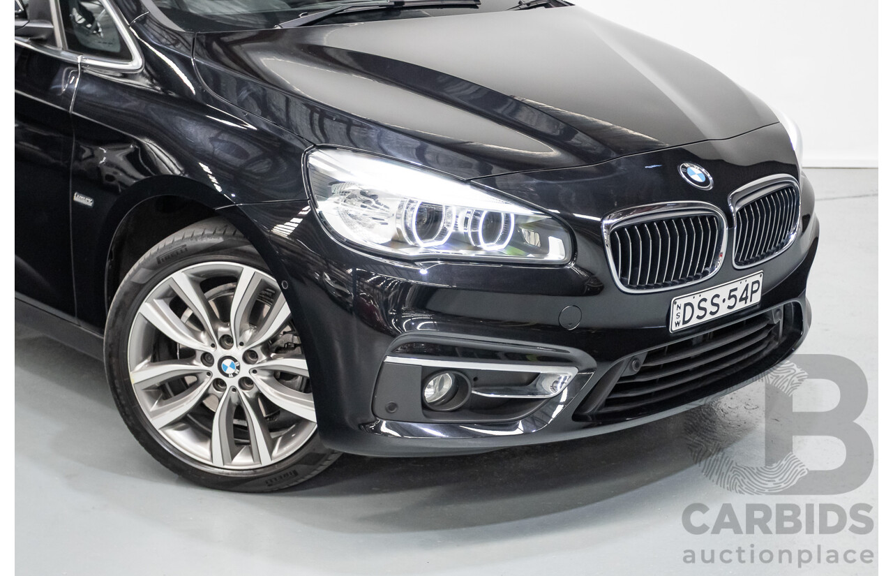 07/2017 BMW 220i Active Tourer Luxury Line F45 MY18 4D Wagon Black Sapphire Metallic Turbo 2.0L
