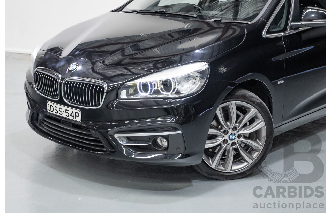 07/2017 BMW 220i Active Tourer Luxury Line F45 MY18 4D Wagon Black Sapphire Metallic Turbo 2.0L
