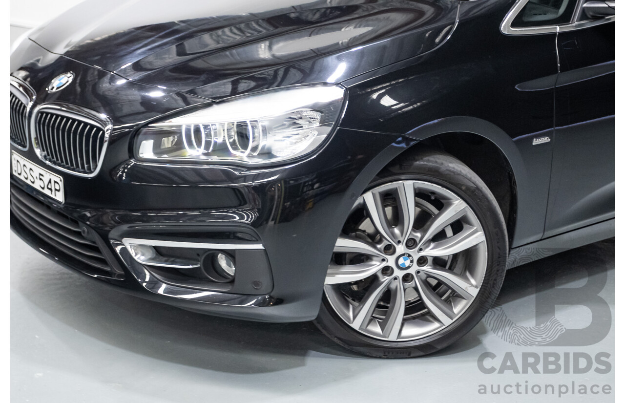 07/2017 BMW 220i Active Tourer Luxury Line F45 MY18 4D Wagon Black Sapphire Metallic Turbo 2.0L