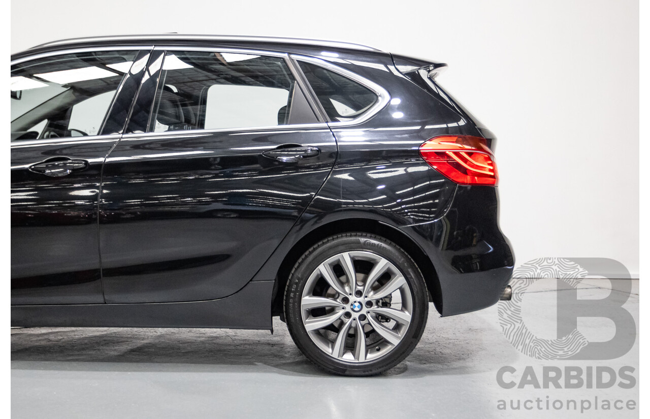 07/2017 BMW 220i Active Tourer Luxury Line F45 MY18 4D Wagon Black Sapphire Metallic Turbo 2.0L