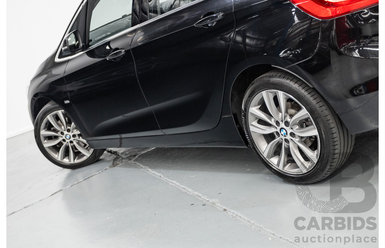 07/2017 BMW 220i Active Tourer Luxury Line F45 MY18 4D Wagon Black Sapphire Metallic Turbo 2.0L