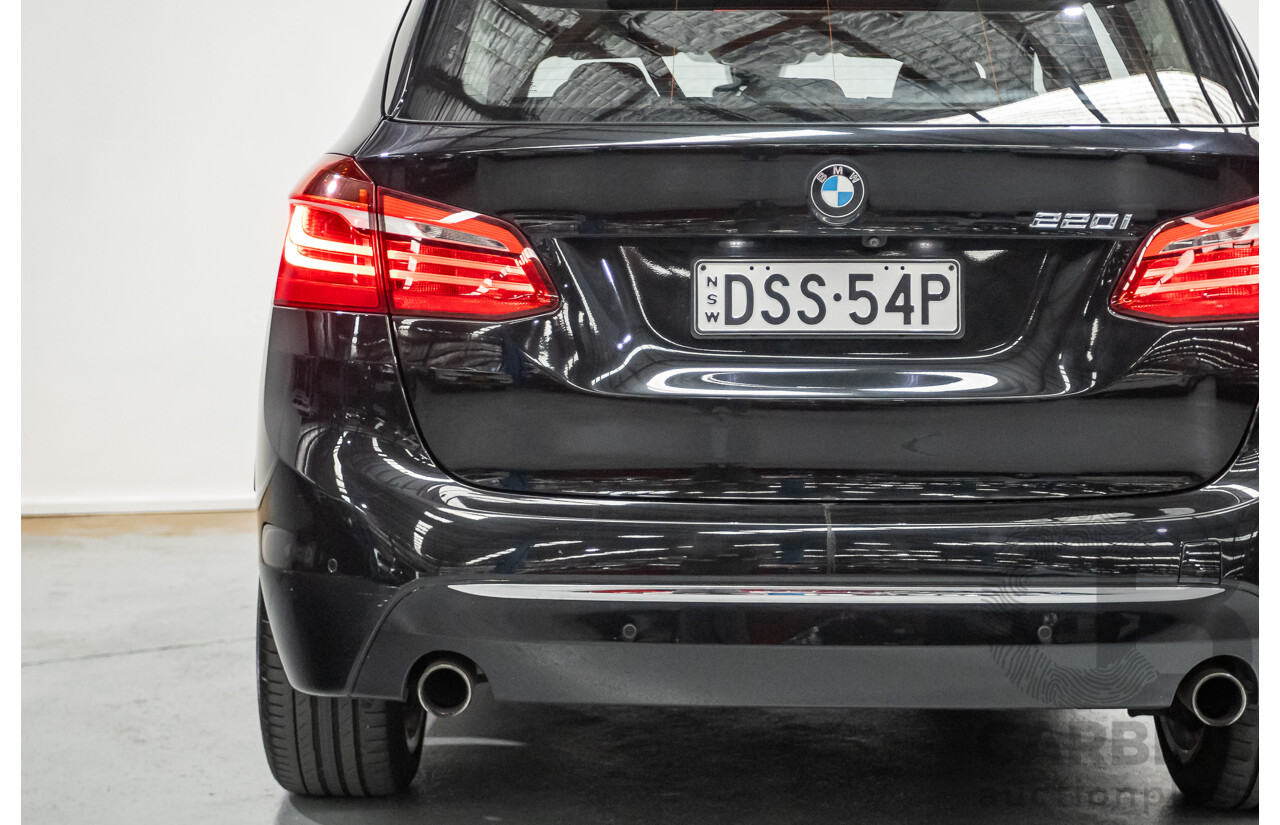 07/2017 BMW 220i Active Tourer Luxury Line F45 MY18 4D Wagon Black Sapphire Metallic Turbo 2.0L