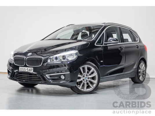 07/2017 BMW 220i Active Tourer Luxury Line F45 MY18 4D Wagon Black Sapphire Metallic Turbo 2.0L