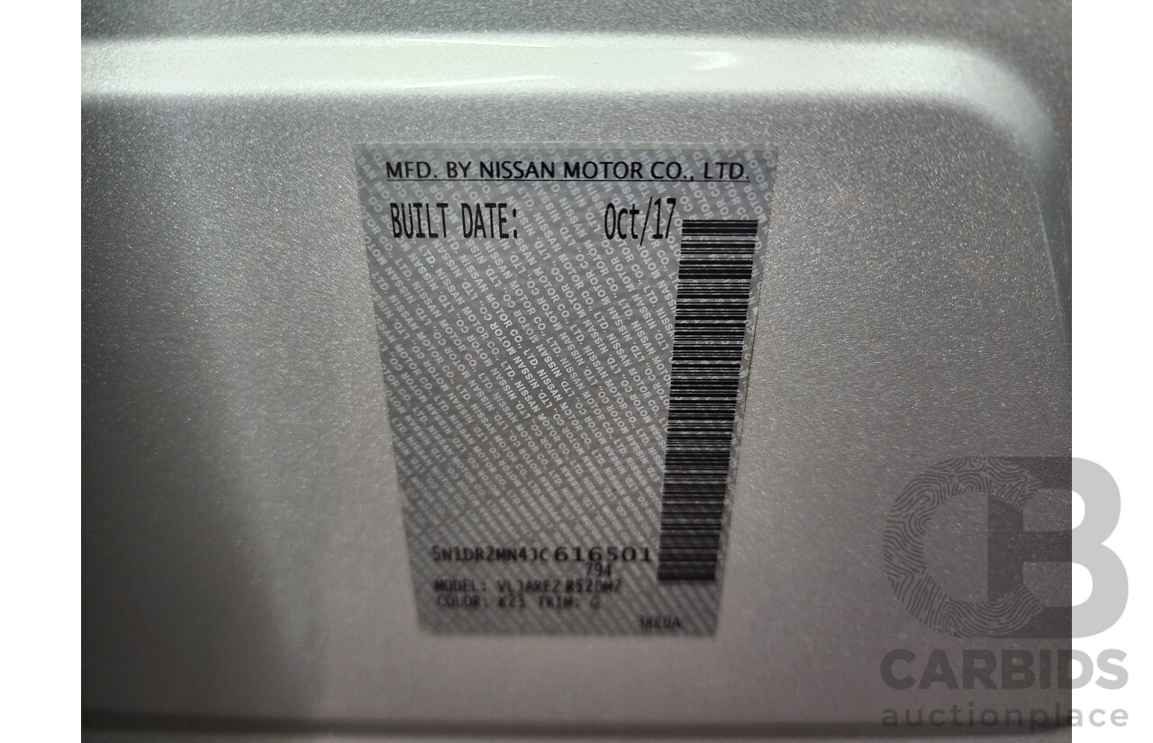 2/2018 Nissan Pathfinder ST (4x2) R52 MY17 series 4d Wagon Silver 3.5L
