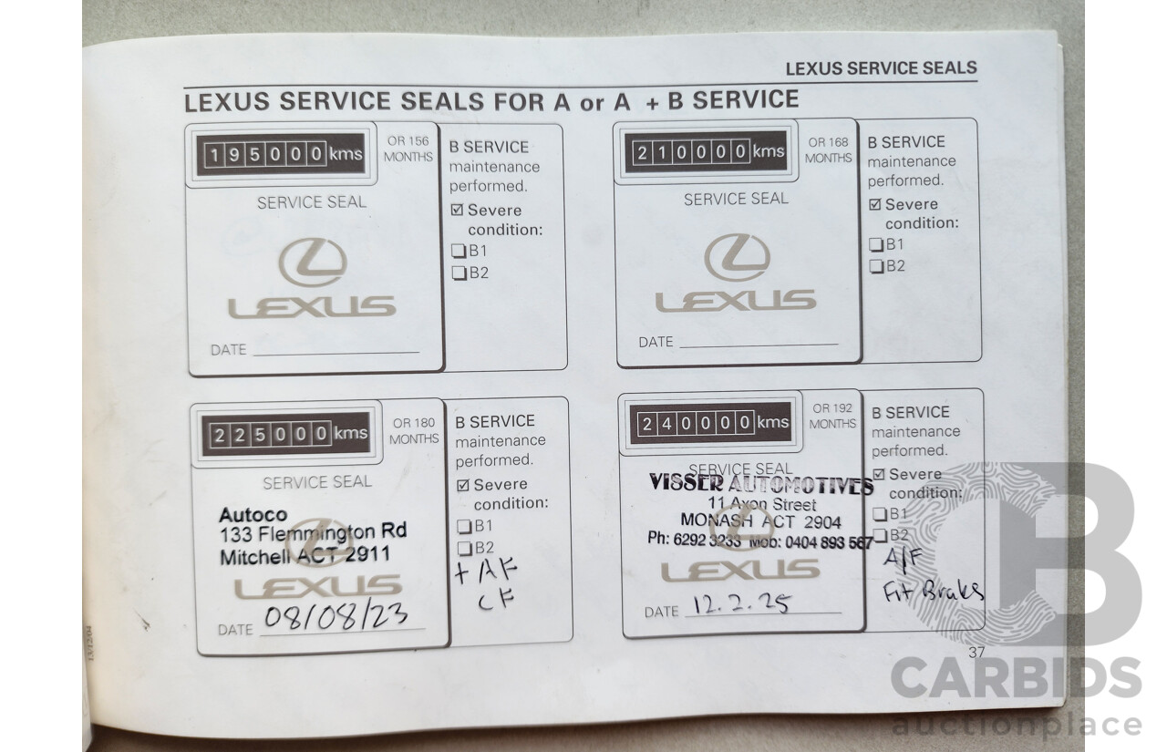 9/2006 Lexus Gs300 Sport Luxury GRS190R 4d Sedan White 3.0L