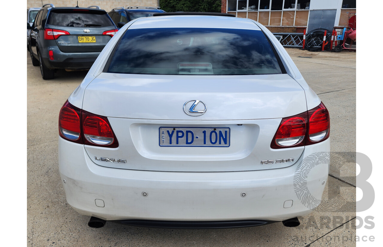 9/2006 Lexus Gs300 Sport Luxury GRS190R 4d Sedan White 3.0L