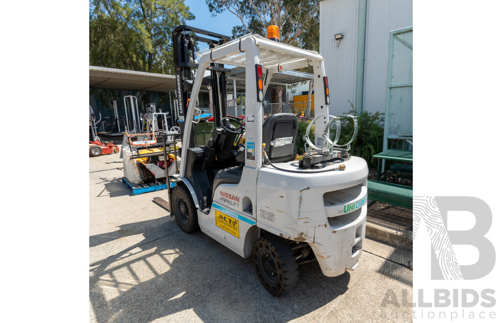06/2019 Nissan Unicarriers P1F2A25DU 2.5 Tonne Forklift - LPG & Petrol