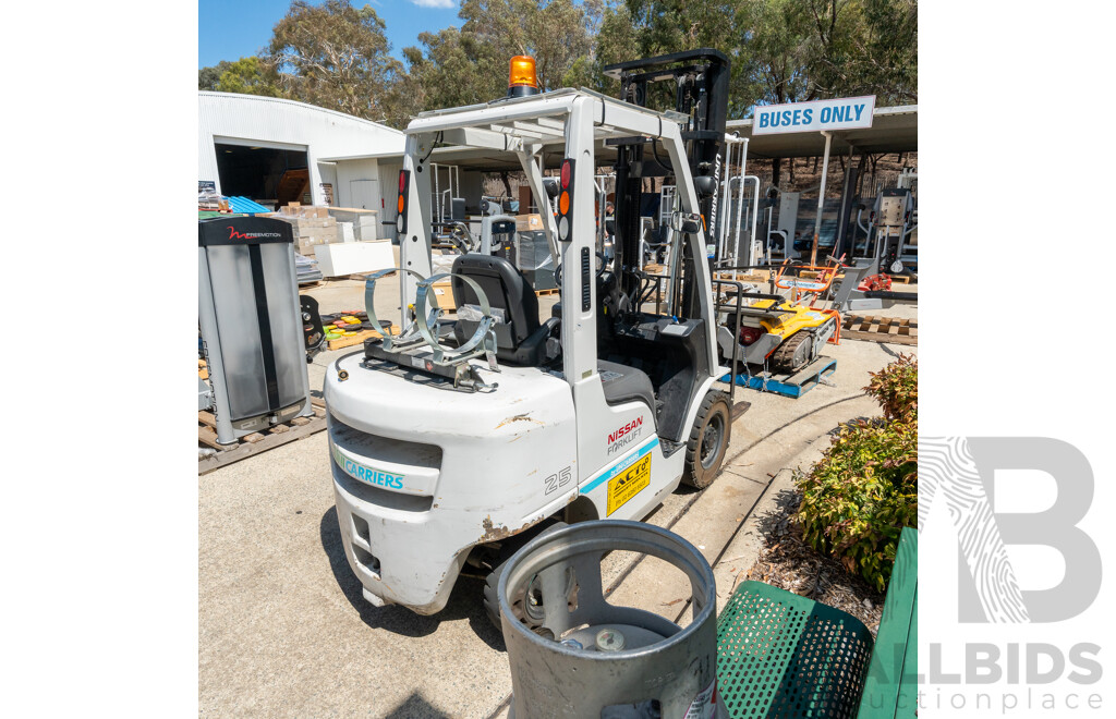 06/2019 Nissan Unicarriers P1F2A25DU 2.5 Tonne Forklift - LPG & Petrol