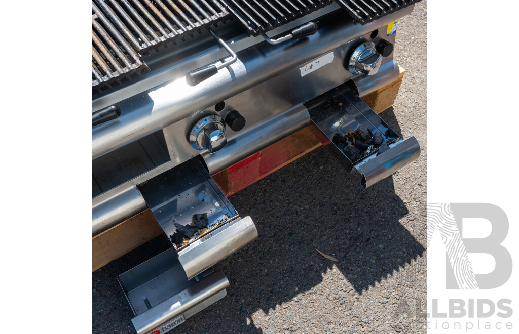 Baron Stainless Steel Two Burner in Bench Gas Barbeque