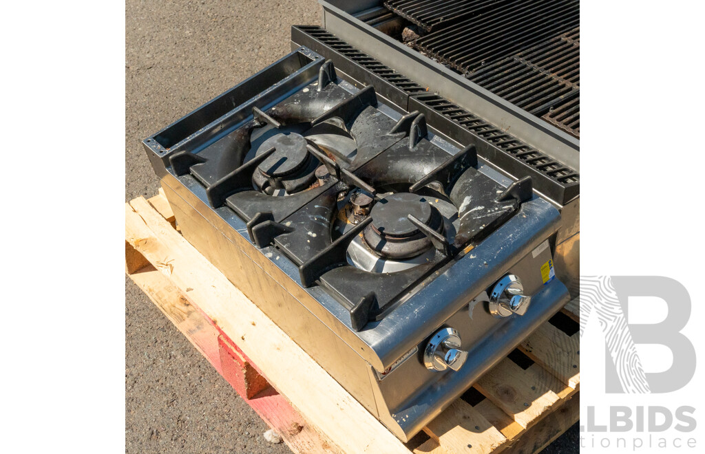 Baron Stainless Steel Two Burner Bench Gas Cooktop