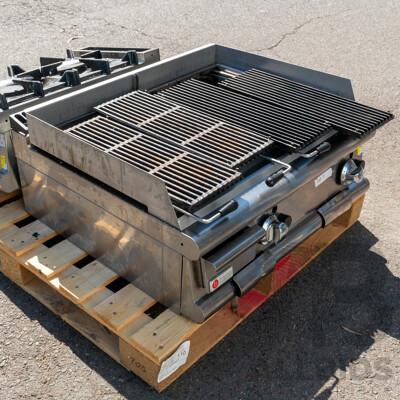 Baron Stainless Steel Two Burner in Bench Gas Barbeque