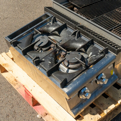 Baron Stainless Steel Two Burner Bench Gas Cooktop