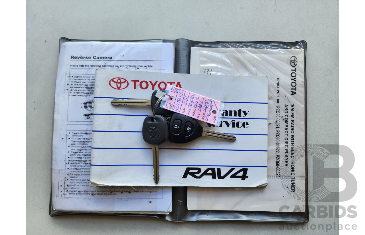 11/2011 Toyota Rav4 Cruiser (4x4) ACA33R 08 UPGRADE 4d Wagon White 2.4L