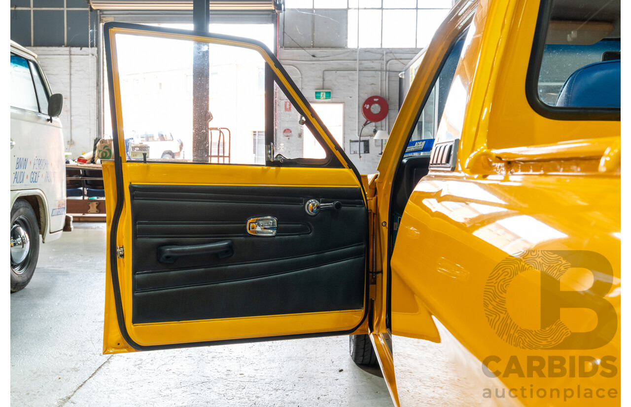 11/1984 Datsun 1200 B120 2d Utility Yellow CA18 Turbo 1.8L - Engineered