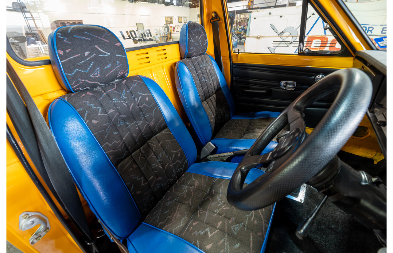 11/1984 Datsun 1200 B120 2d Utility Yellow CA18 Turbo 1.8L - Engineered