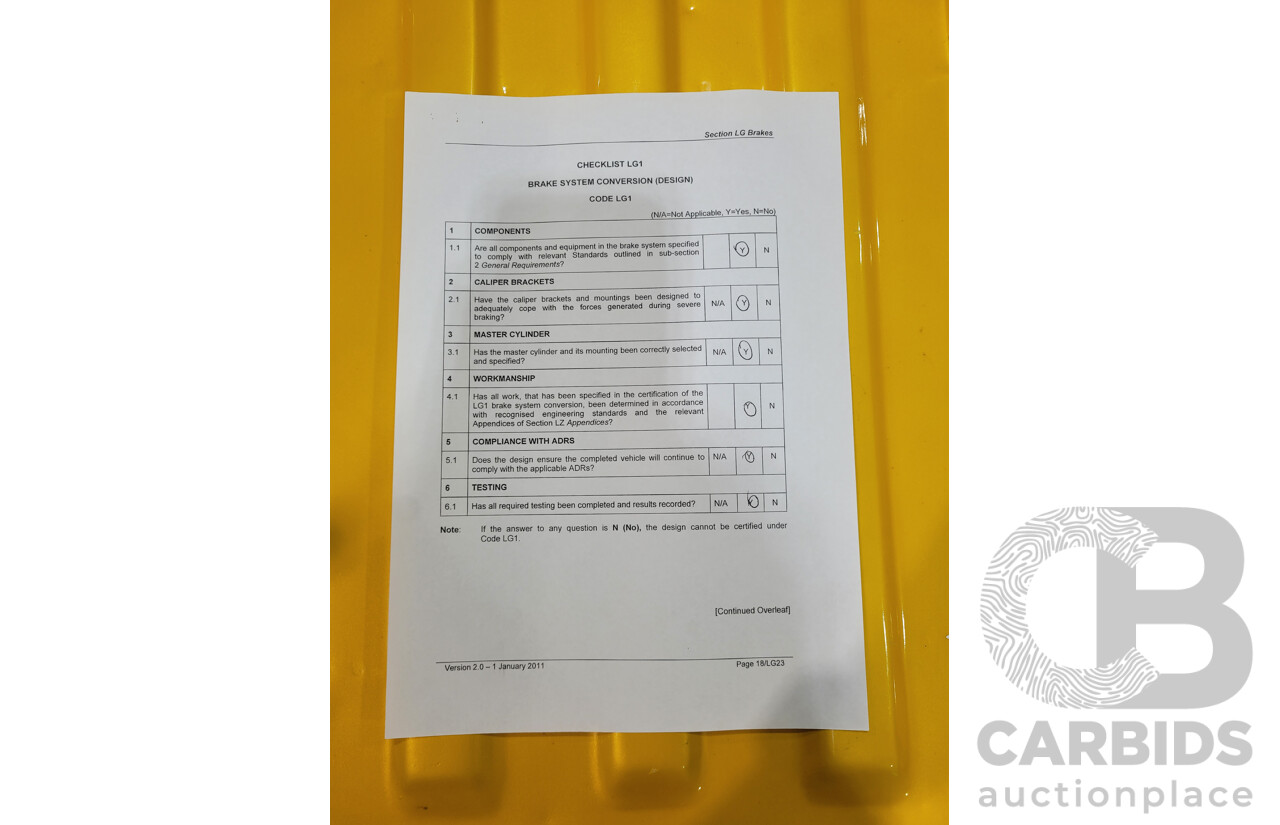 11/1984 Datsun 1200 B120 2d Utility Yellow CA18 Turbo 1.8L - Engineered