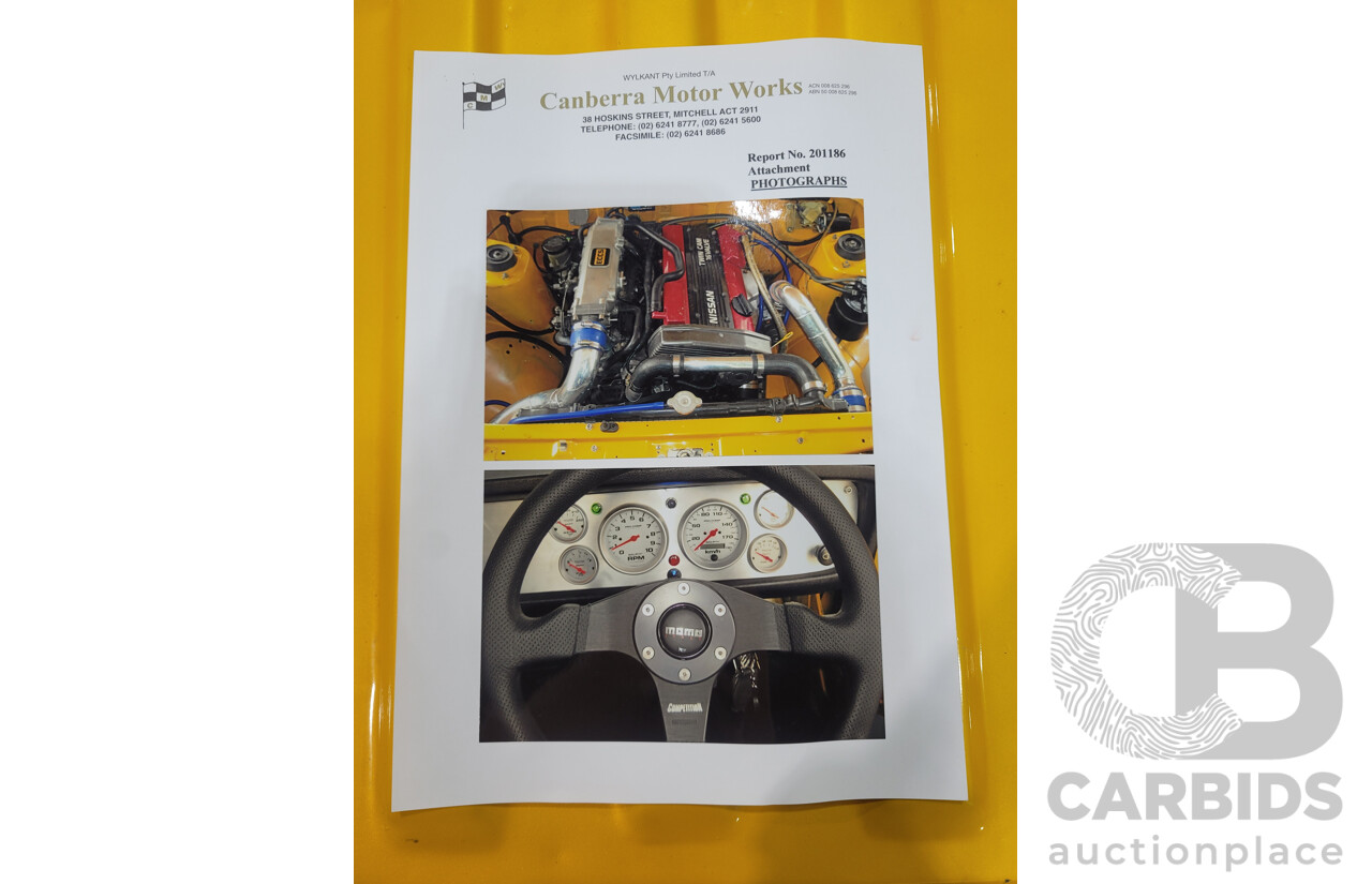 11/1984 Datsun 1200 B120 2d Utility Yellow CA18 Turbo 1.8L - Engineered