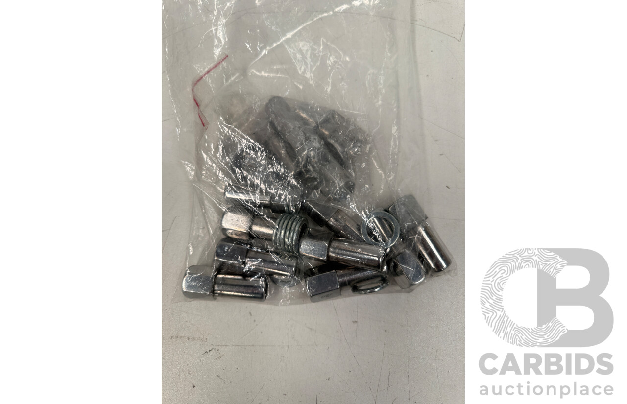 Set of 4x 15 Inch Weld Racing Rims & Tyres to 5 Stud to Suit Ford Front 135R15 + Rear 195 50 R15 + Full Set of Wheel Nuts