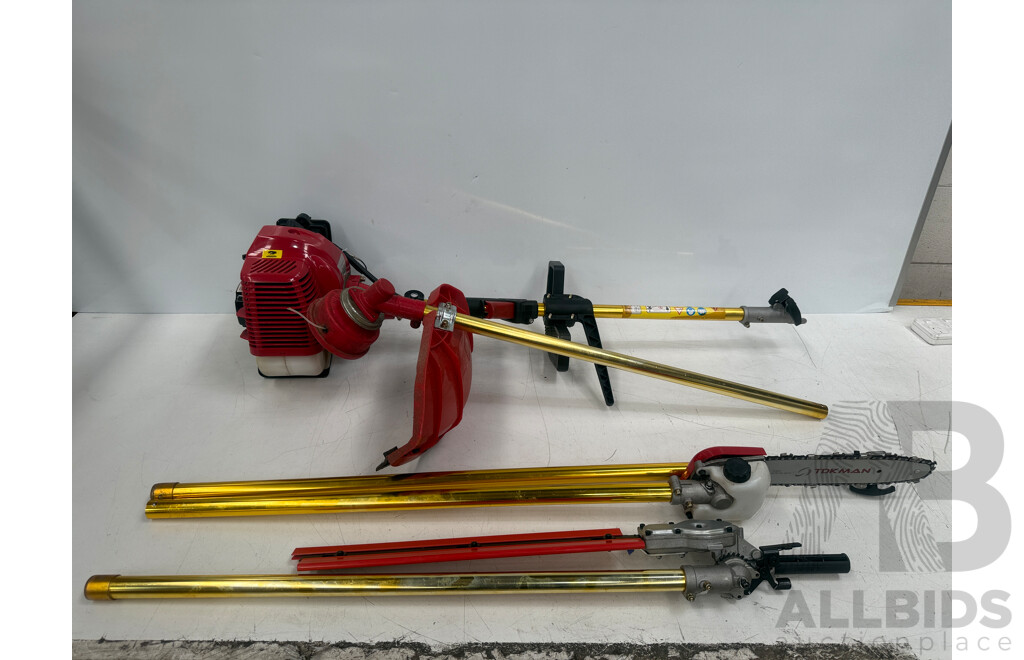 TDKMAN 5 in 1 Pole Chainsaw Hedge Trimmer Brush Cutter Whipper Snipper Pruner Line Tree