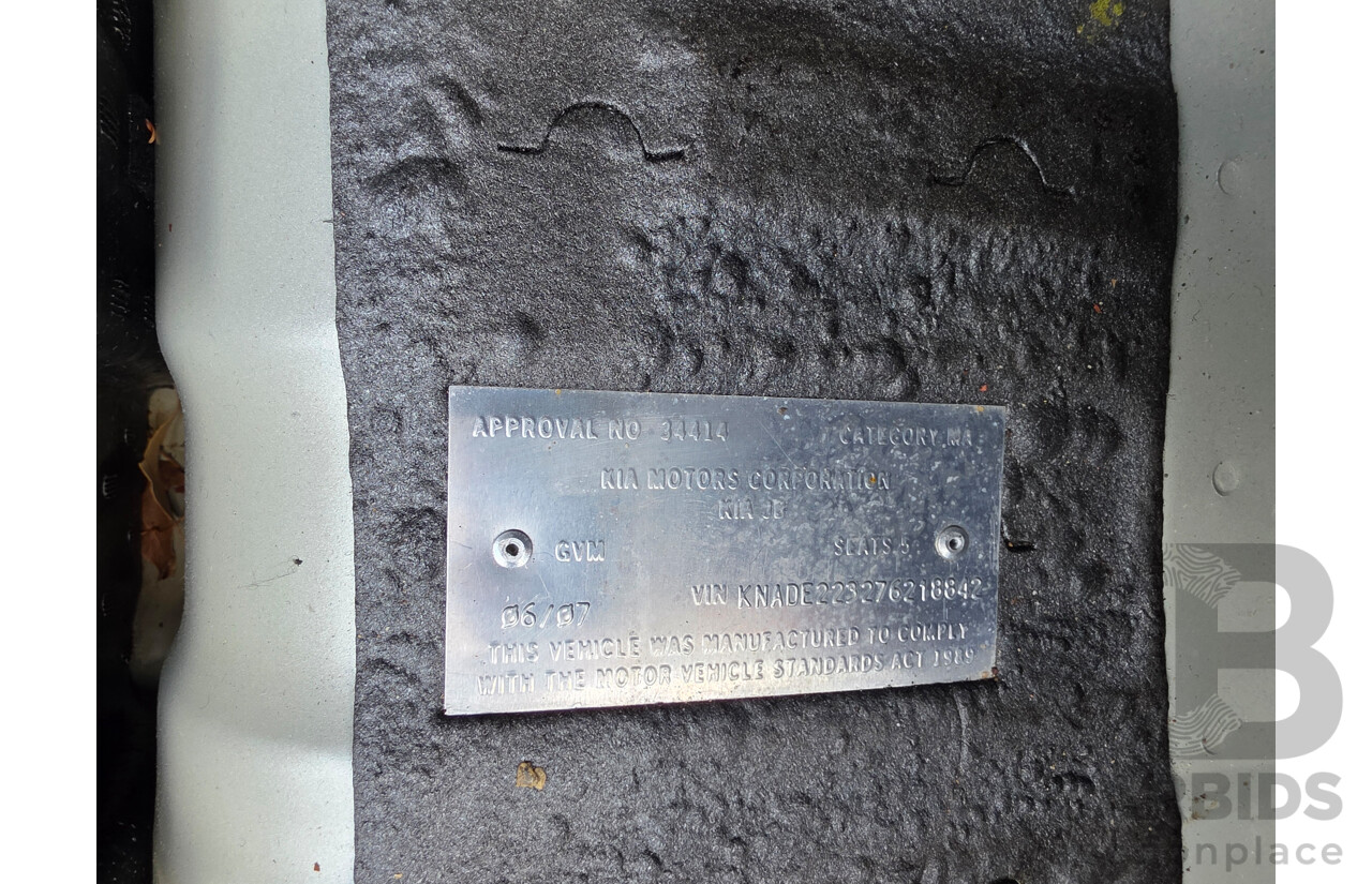 6/2007 Kia RIO EX JB 4d Sedan Silver 1.6L