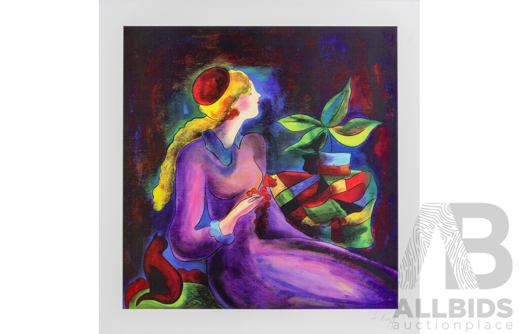 Linda Le Kinff (French-Brazilian, B.1947), 'Geraldine in Reflection' (2011), Serigraph in Colour & One Other; Together with Itzchak Tarkay (1935-2012), 51 X 49 Cm (Sheet