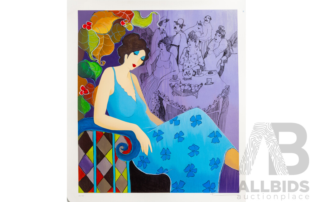 Linda Le Kinff (French-Brazilian, B.1947), 'Geraldine in Reflection' (2011), Serigraph in Colour & One Other; Together with Itzchak Tarkay (1935-2012), 51 X 49 Cm (Sheet