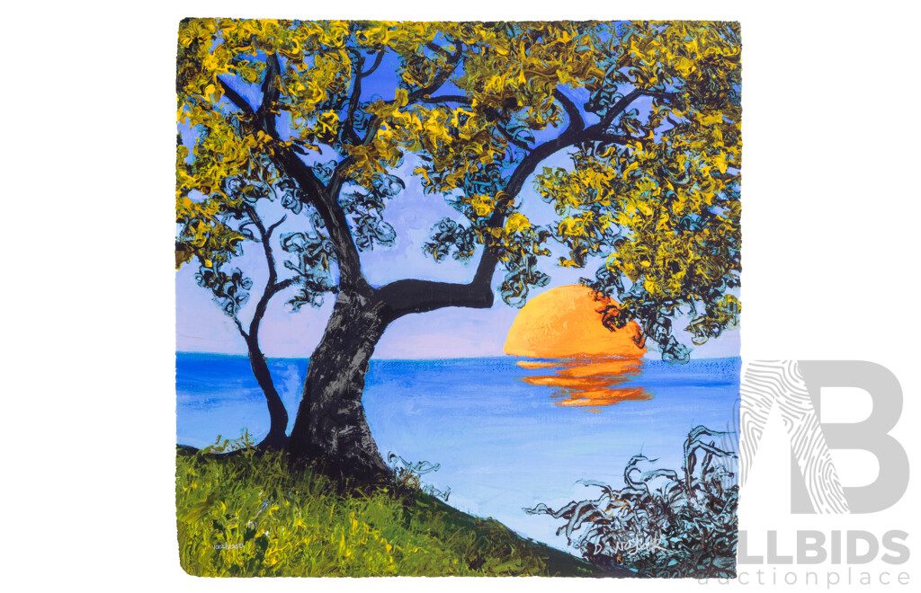 David Najar, (20th Century, Israeli, 1962-), After a Long Day; Eye on the Horizon & Starting Fresh (all 2017), Trio of Giclee on Colour Paper, Hand Signed, 45 x 45 cm (largest sheets) (3)