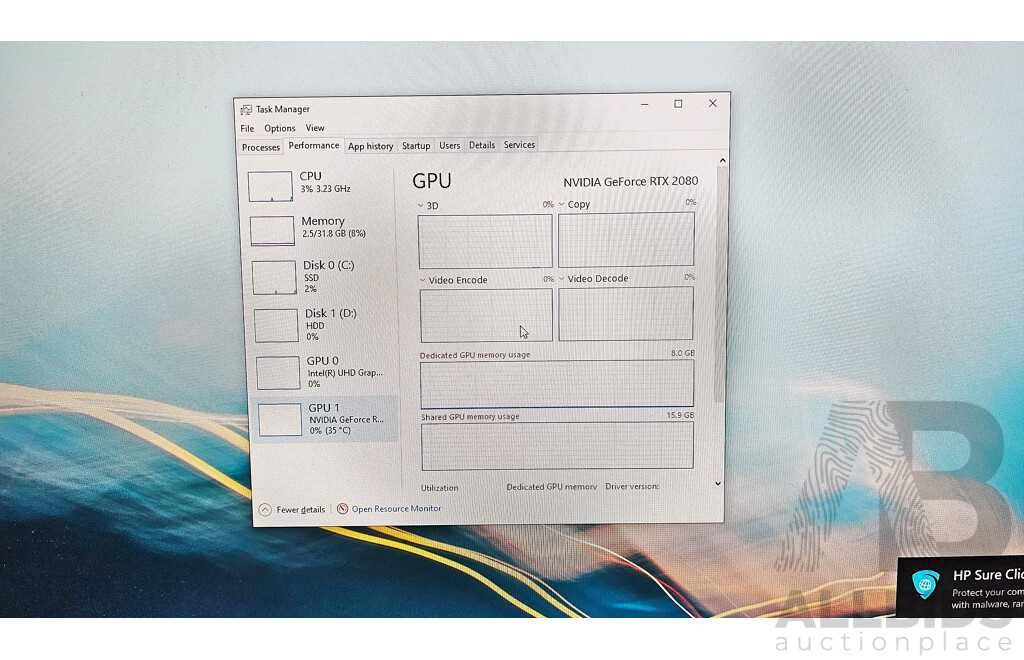 HP Z1 Entry Tower G5 Ntel Core I7 (9700K) 3.60GHz-4.90GHz 8-Core CPU Desktop Computer