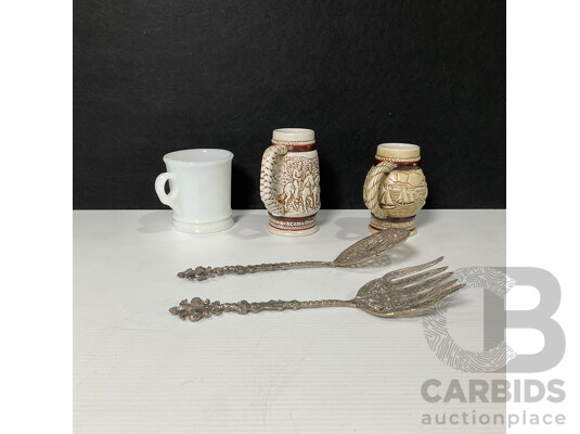 Set of Three Avon Beer Stein and Serving Set