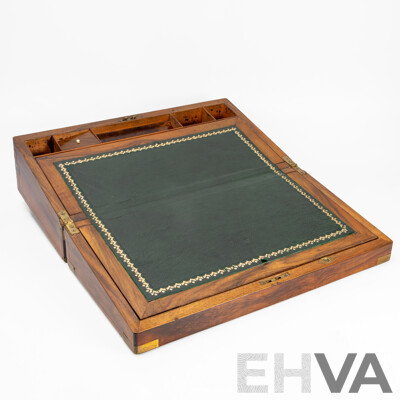 Victorian Walnut Veneer Writing Compendium