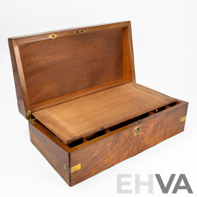 Victorian Walnut Veneer Writing Compendium