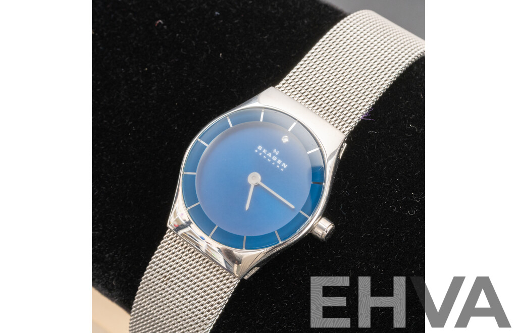 Ladies Skagen Watch with Blue Face, Model SKW2178