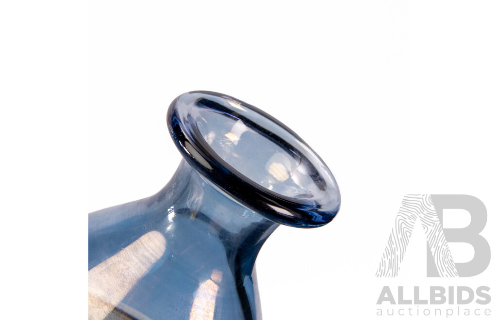 Rare Krosno Hand Painted Polychrome Decanter with Original Label