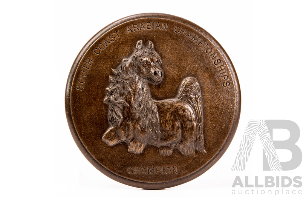 Cold Cast Bronze Plaque South Coast Arabian Championships Champion