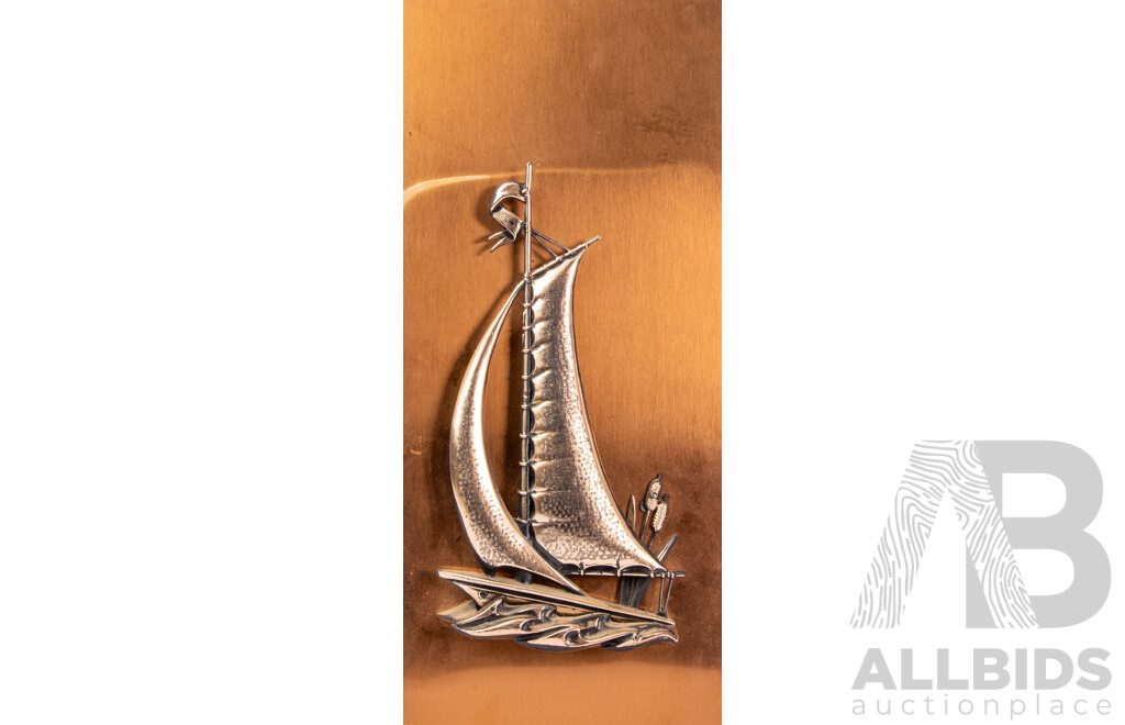 Vintage Melbourne Copper House Copper Nautical Wall Plaque