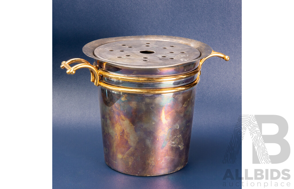 Vintage Australian Strachan Silver Plated Ice Bucket and Cover