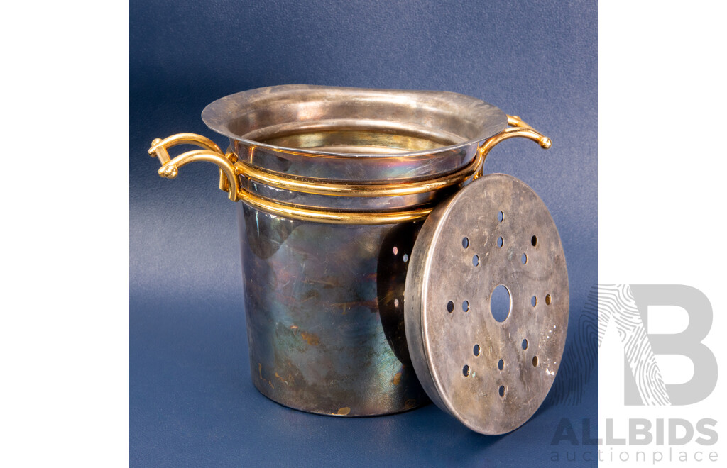 Vintage Australian Strachan Silver Plated Ice Bucket and Cover