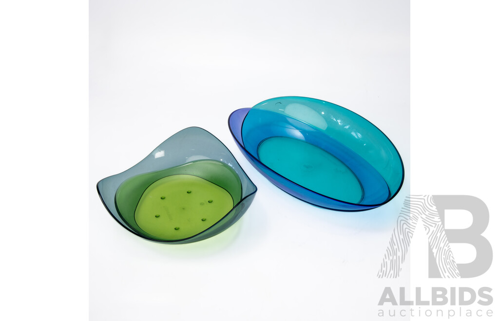 Two Tupperware Sheerly Elegant Bowls