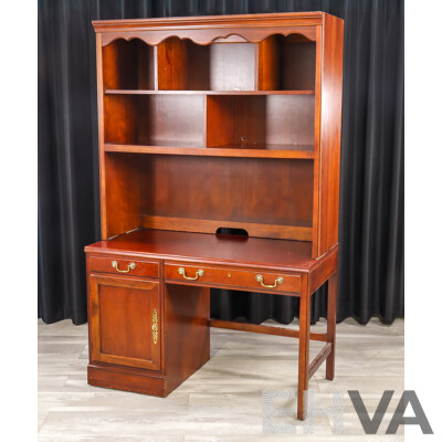 Drexel Heritage Single Pedestal Desk with Hutch