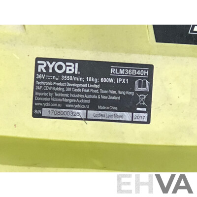 Ryobi RLM36 Series Battery Powered Lawn Mower