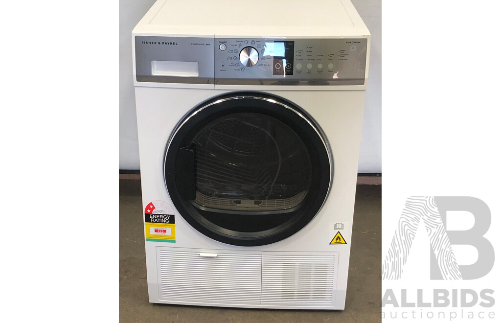 Fisher & Paykel 8.0 Kg Front Loader Condenser Clothes Dryer