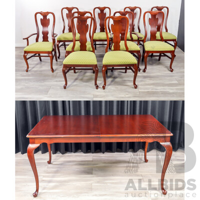 Drexel Heritage Georgian Style 11 Piece Dining Suite Inc Extension Table, Eight Chairs and Two Carvers