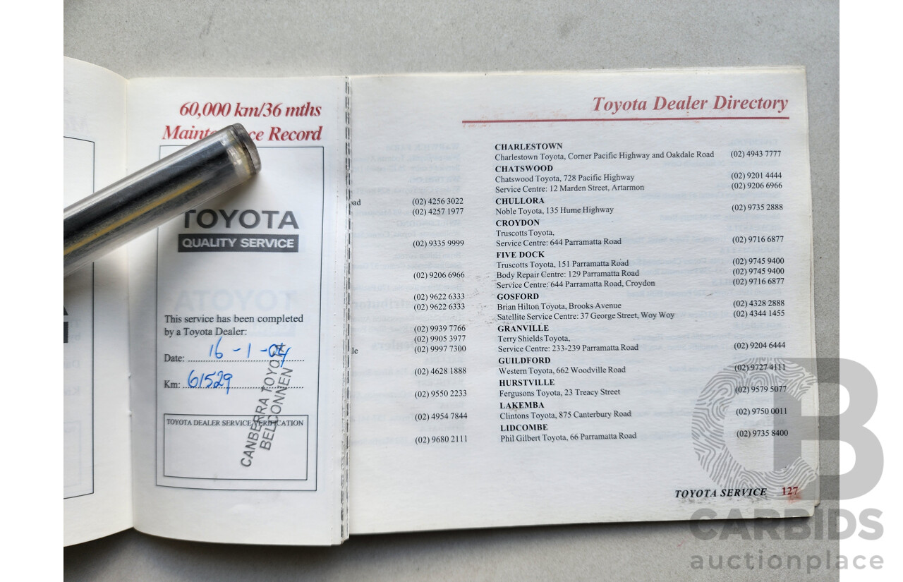 4/2001 Toyota Landcruiser Prado 50TH Anniversary (4x4) VZJ95R 4d Wagon Silver 3.4L