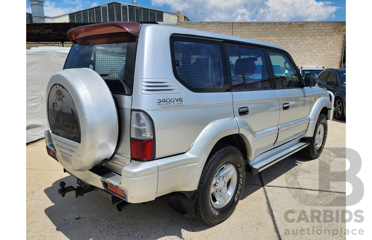 4/2001 Toyota Landcruiser Prado 50TH Anniversary (4x4) VZJ95R 4d Wagon Silver 3.4L