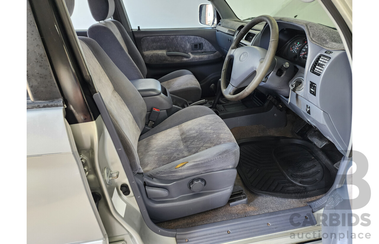 4/2001 Toyota Landcruiser Prado 50TH Anniversary (4x4) VZJ95R 4d Wagon Silver 3.4L