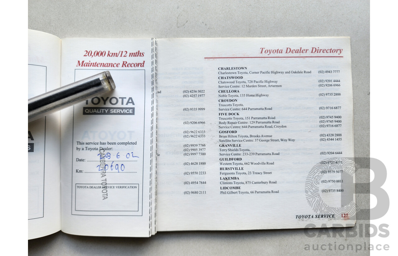 4/2001 Toyota Landcruiser Prado 50TH Anniversary (4x4) VZJ95R 4d Wagon Silver 3.4L