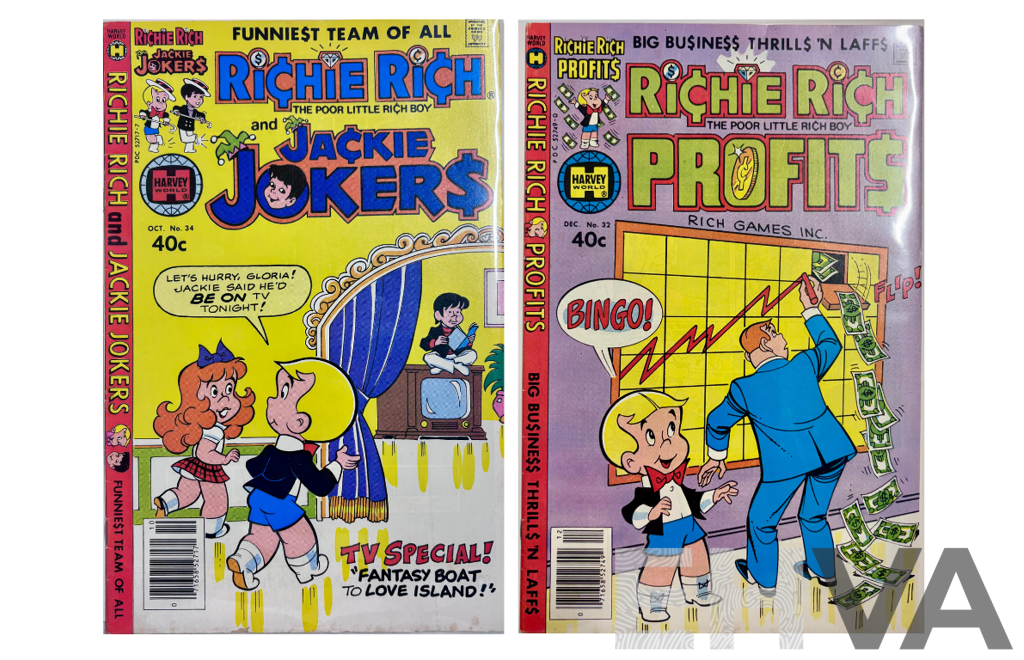 Richie Rich Comic Pair – Jackie Jokers & Profits