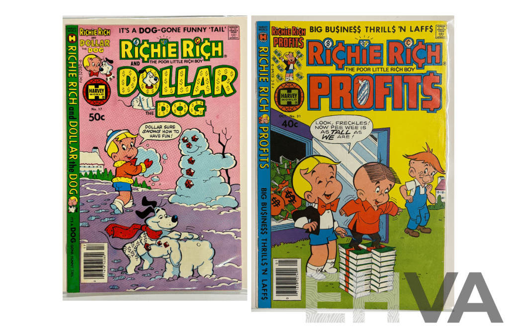 Richie Rich Dollar Dog & Profits Comic Pair