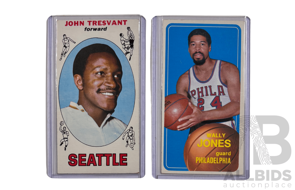 1969–70 Topps John Tresvant & Wally Jones Vintage NBA Pair