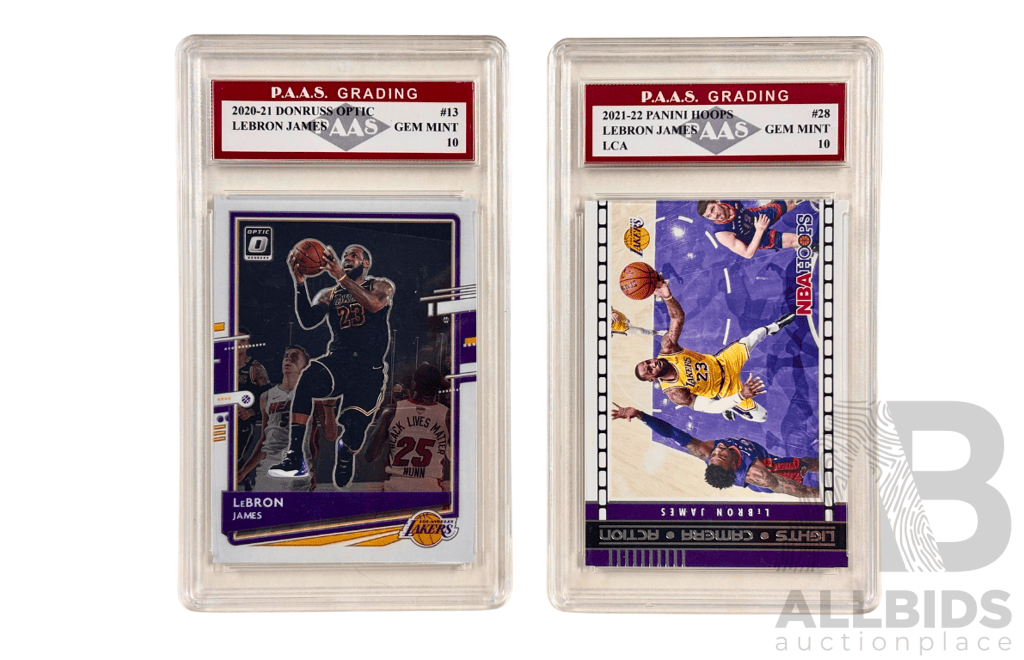 1661736 · LeBron James PAAS Graded Gem Mint 10 Pair